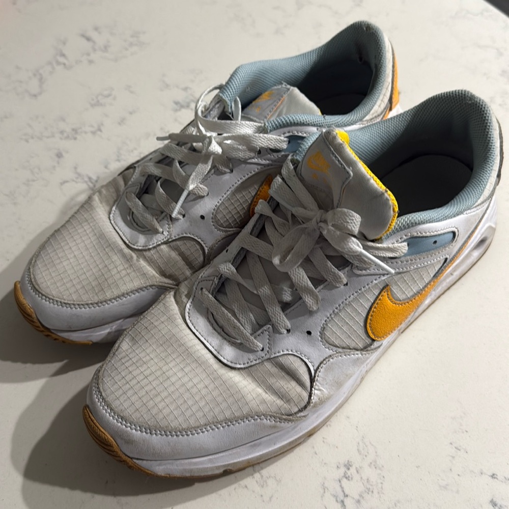 Nike Air Max Pulse Shoes Mens Size 12 White Yellow Gum Sole FJ3997-100 Sneakers